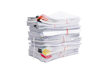 Poster - Stack of business papers isolated on white background