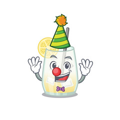 Sticker - smiley clown tom collins cocktail cartoon character design concept