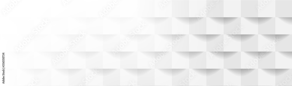 Abstract grey and white geometric mosaic background. Vector tech corporate banner design - obrazy, fototapety, plakaty 