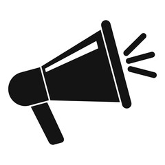 Poster - Engaging content megaphone icon. Simple illustration of engaging content megaphone vector icon for web design isolated on white background