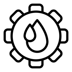 Poster - Water wheel energy icon. Outline water wheel energy vector icon for web design isolated on white background