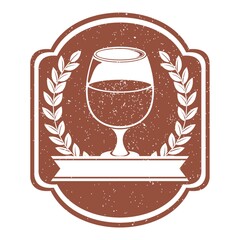 Sticker - wine glass label