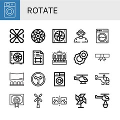 Wall Mural - rotate icon set