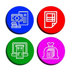 Sticker - invoice icon set