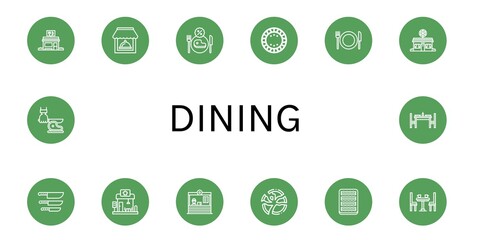 Poster - Set of dining icons