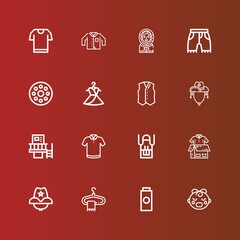 Wall Mural - Editable 16 clothes icons for web and mobile