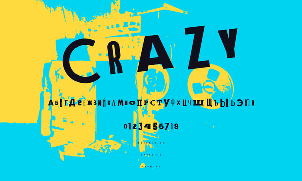 Decorative font in zine style