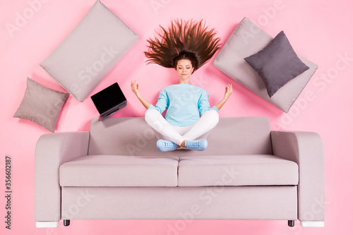 Fotomural Top view above high angle flat lay flatlay lie concept of her she nice attractiv