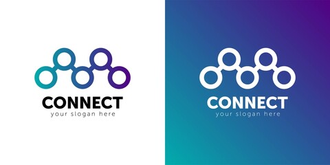 connect logo. logotype for your business. clear design