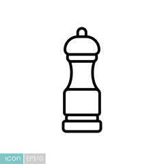 Pepper mill spice grinder vector icon