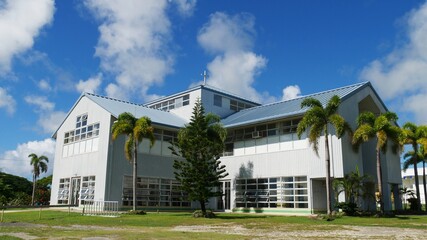 Wall Mural - Close up of the San Jose catholic church on the island of Tinian, Northern Mariana Islands