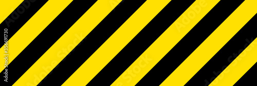 Fotografía Black and yellow line striped background. Caution tape
