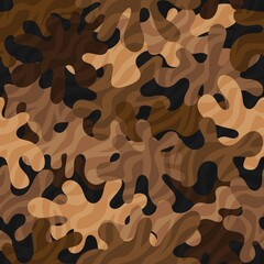 Camouflage pattern background. Classic clothing style masking camo repeat print