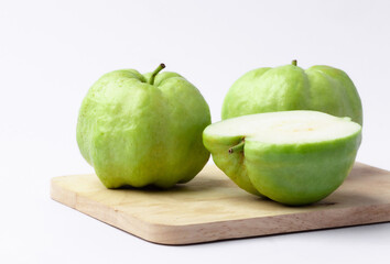 Wall Mural - fresh Guava fruit on white background