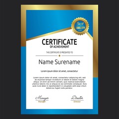 Certificate Vector Template Design