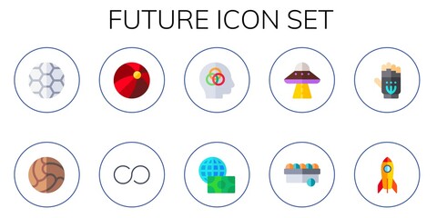 Wall Mural - future icon set