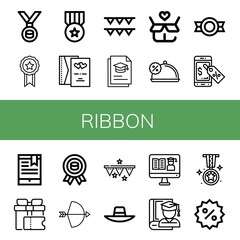 Sticker - Set of ribbon icons