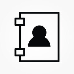 Poster - book contact people icon vector illustration