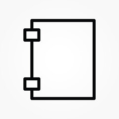 Poster - notebook line icon vector illustration


