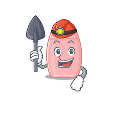 Sticker - A cartoon picture of baby cream miner with tool and helmet