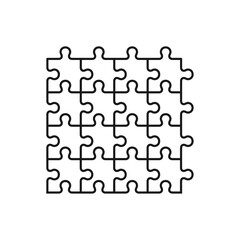 Fototapete - puzzle icon in trendy flat design