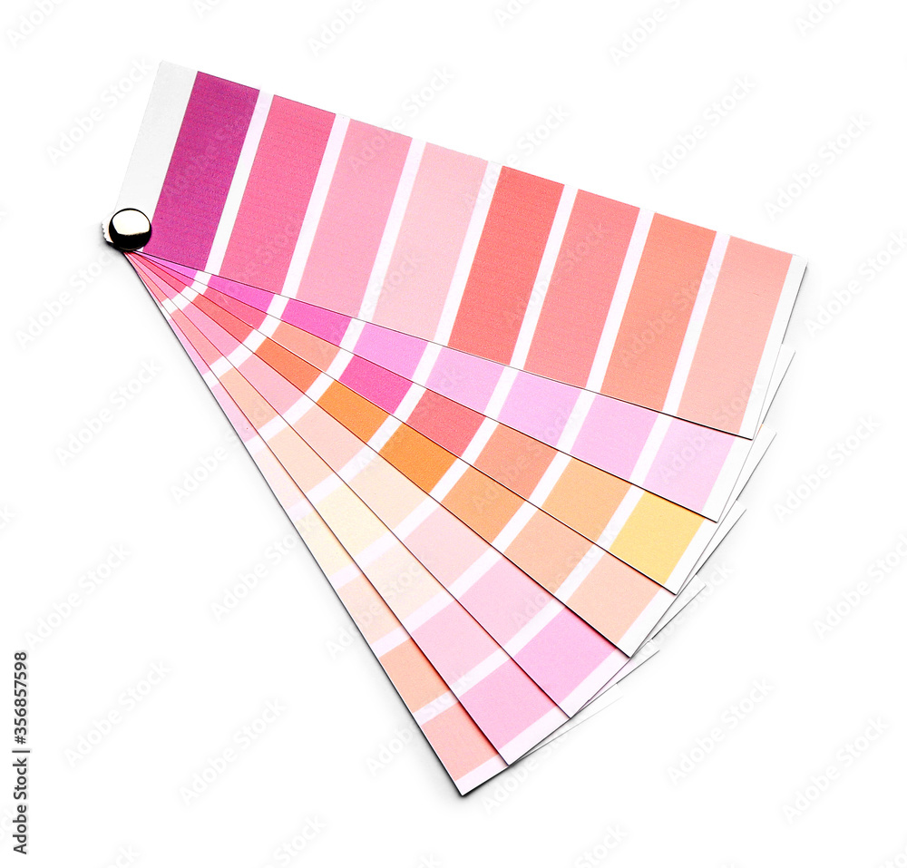 Color palettes on white background