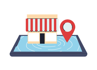 Sticker - stores with location on screen