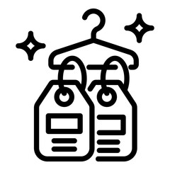 Poster - Price tag icon. Outline price tag vector icon for web design isolated on white background