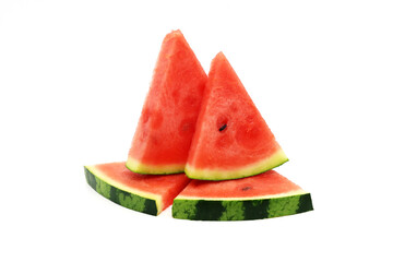 Watermelon of various shapes in white background