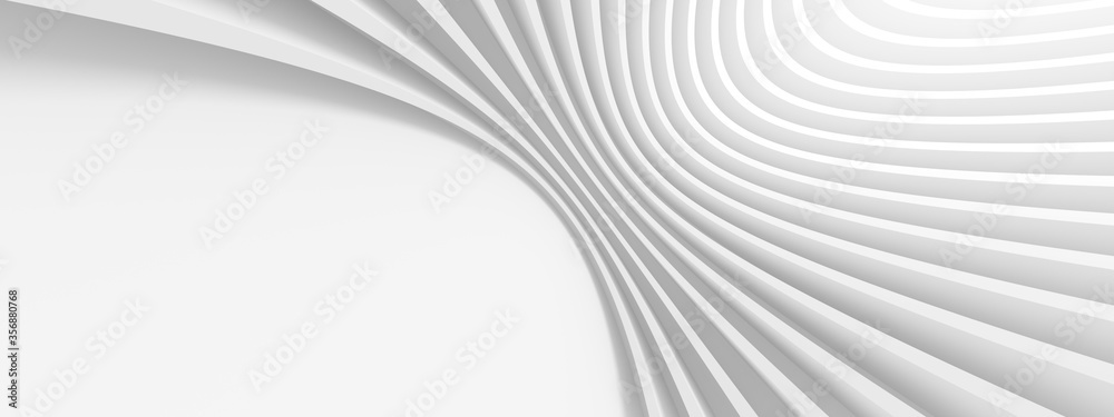 Abstract Engineering Background. White Wave Texture - obrazy, fototapety, plakaty 