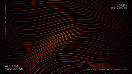 Wall Mural - Abstract wavy line background with geometric composition