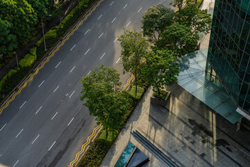 Wall Mural - Singapore street from above