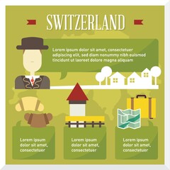 Poster - switzerland travel infographic