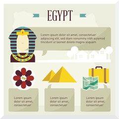 Canvas Print - egypt travel infographic