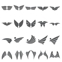 Wall Mural - set of wings icon