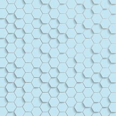 Wall Mural - Blue Hexagon Structure Cover