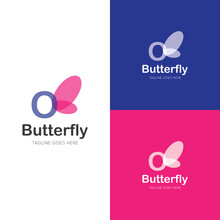 Initial Letter O Butterfly Logo And Icon Vector Illustration Design Template