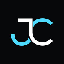 JC Initial Logo Circle Shape Vector Black And Gold.