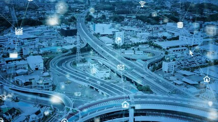 Aufkleber - Transportation and technology concept. ITS (Intelligent Transport Systems). Mobility as a service.