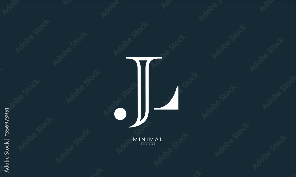 Alphabet letter icon logo JL Stock Vector | Adobe Stock