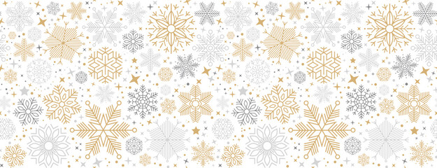 Canvas Print - christmas card with snowflake border vector illustration