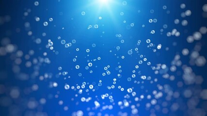 Wall Mural - underwater air bubbles background scene