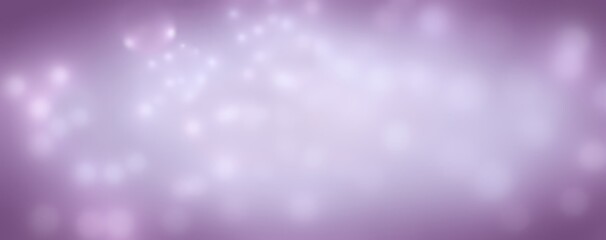 Wall Mural - beautiful christmas winter background - purple festive bokeh lights and new year panorama