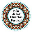 © Juliia Maro - Dia de los muertos Fiesta in a round frame. Mexican pattern