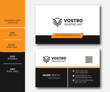 Corporate Modern Business Card Template, Creative And Professional Business Card Design Vector, Simple Business Card Design, Clean Business Card Design, 
