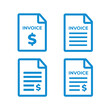 Invoice icon. Payment and billing invoices vector icon