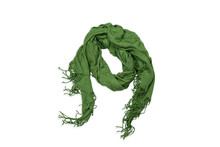 Green Scarf Isolated On A White Background