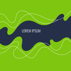 Poster - poster with dynamic waves. vector illustration in minimal style. abstract background.