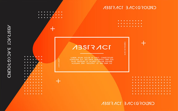 modern Abstract orange background banner design. Geometric element design with circle and line decoration