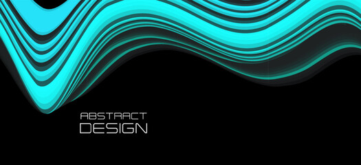 Aufkleber - Vector Modern abstract design background Flow motion